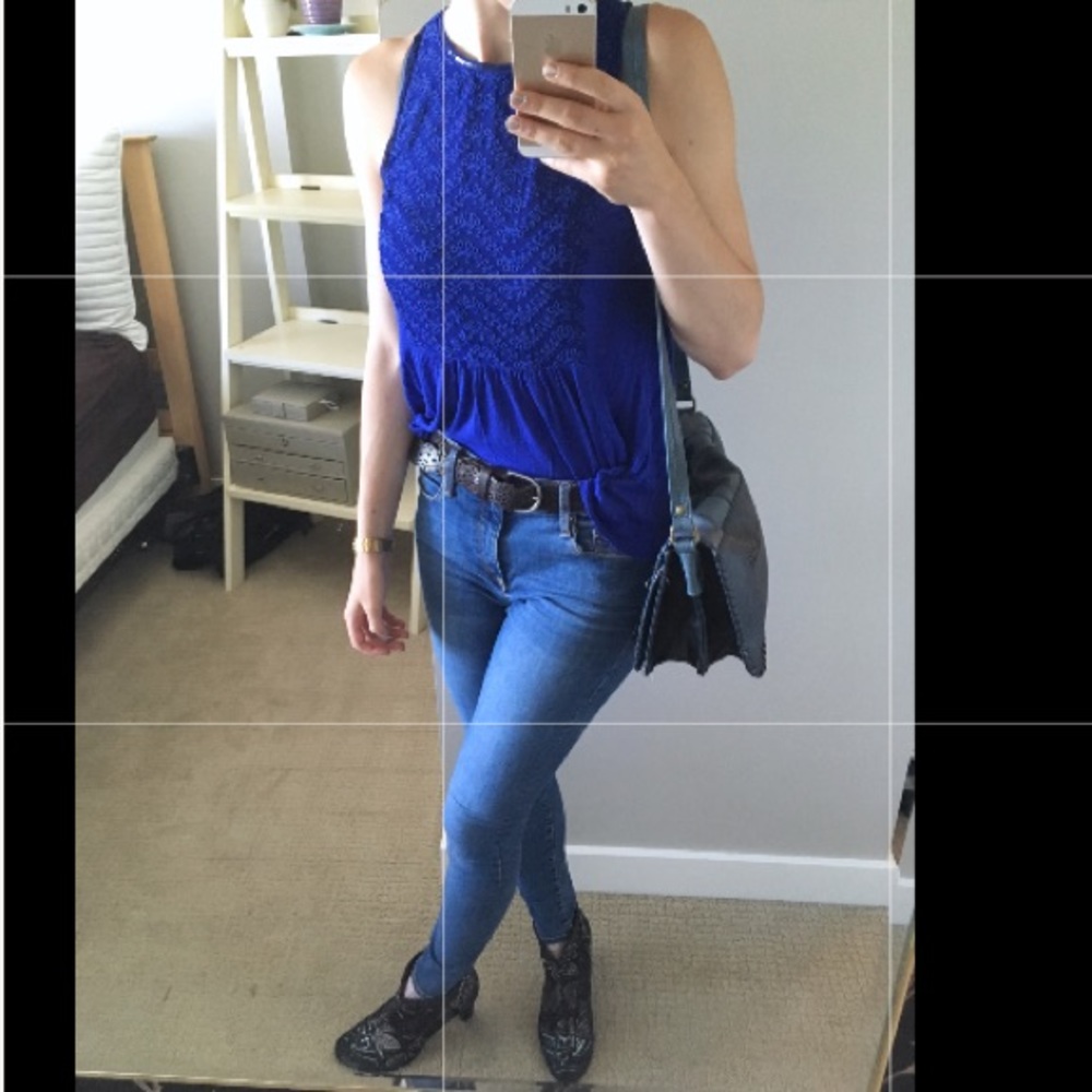 Sleeveless Blouse w/ Sequin & Texture Detailing